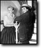 DORIS DAY VISITS THE SET