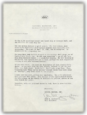 Letter from Capitol