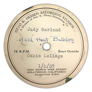 "Hold That Bulldog" - Judy Garland