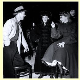 On the set with George Folsey, Lucille Bremer, Judy Garland & Marjorie Main