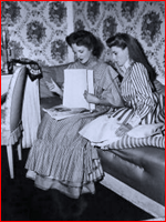 Mary Astor & Judy Garland on the set of "Meet Me In St. Louis"