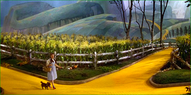 Judy Garland and Toto on their way to see The Wizard of Oz 1939